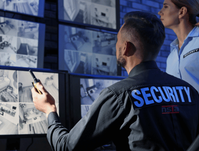 Security guard trainees in Hobart practising skills during NSTA Tasmania training course