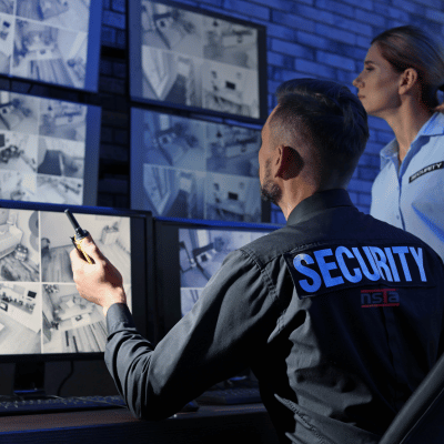 Security guard trainees in Hobart practising skills during NSTA Tasmania training course