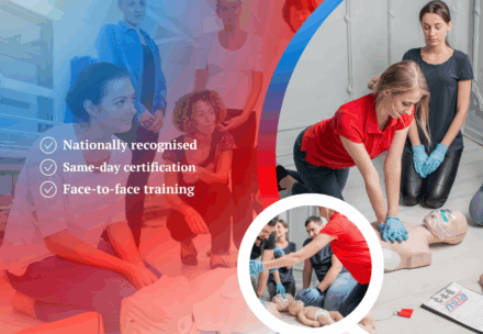 First Aid Training Tasmania – Hands-on CPR demonstration at NSTA Tasmania™